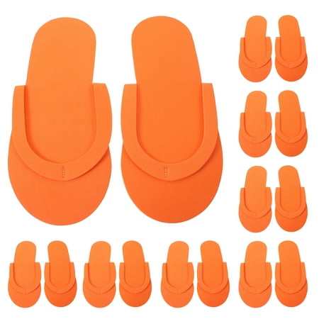

12 Pairs Disposable Slippers Colored Flops for Salon Spa Pedicure (Random Color)