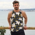 thumbnail image 6 of Salouo Lilies Flowers for Men's Tank Tops,Sleeveless Muscle Shirts for Men Quick Dry Workout Tank Top Gym Muscle Tee Fitness Bodybuilding Sleeveless T Shirt-4X-Large, 6 of 7