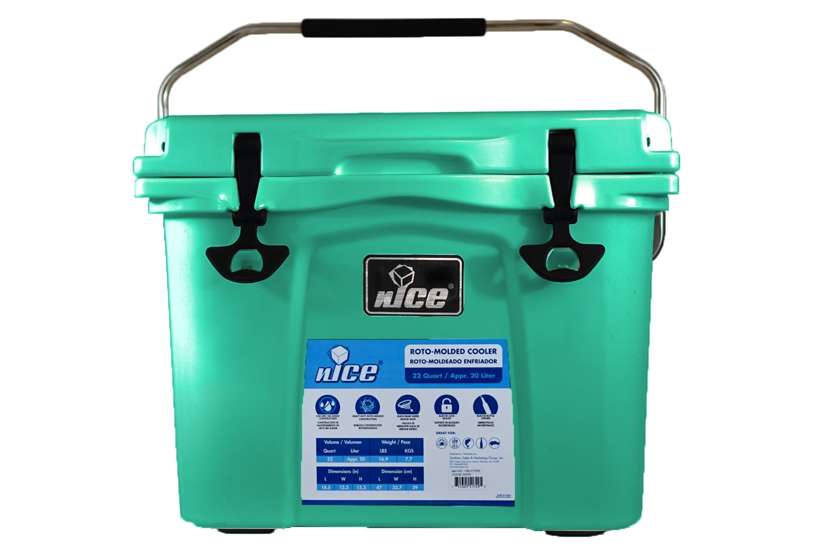 20QT GREEN COOLER