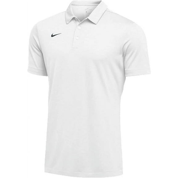 Nike Mens Dri-FIT Short Sleeve Polo Shirt (White, Large)