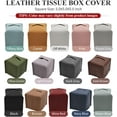 thumbnail image 5 of Tissue Box Cover, Modern Square Decorative PU Leather Facial Paper Case Organizer Holder Dispenser for Bathroom, Vanity Countertop, Night Stands, Desk, Car 5X5X5inch, 5 of 5