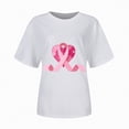 thumbnail image 5 of Towmus Breast Cancer Awareness Shirts for Women Crew Neck Loose Fit T Shirt Pink Ribbon Graphic Tees Pink, 5 of 5
