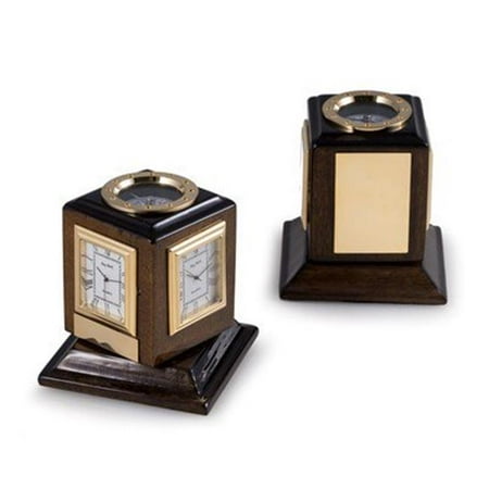 Bey Berk International Sq597t Three Time Zone Revolving Desk Clock Bey Berk International Sq597t Three