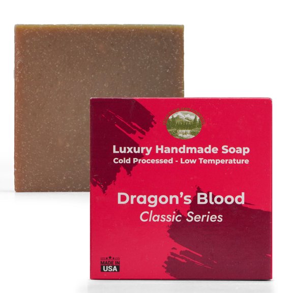 Dragons Blood 5oz Soap Handmade Soap bar - Cherry Almond, oatmeal as exfoliant - Pure Essential Oil Natural Soaps- Anniversary Wedding Gifts Christmas stocking stuffer cherry blossom - Falls River So