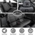 thumbnail image 5 of EKR Custom Fit Mustang Car Seat Cover for Ford Mustang Fastback EcoBoost, EcoBoost Premium,GT, GT Premium 2015 -2026 ,Rear Row Backrest 50/50 Split ,Full Set Leather Seat Covers(Black), 5 of 7