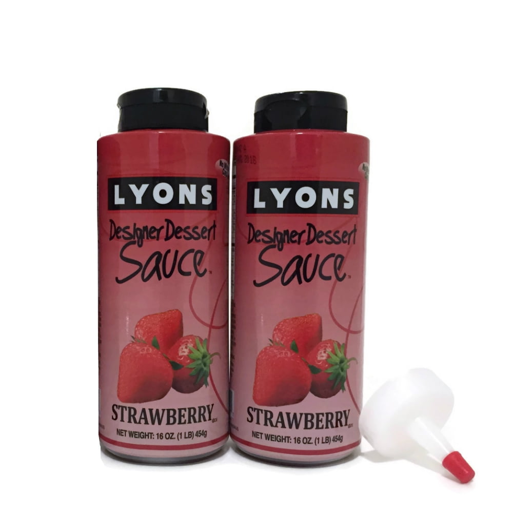 Lyons Gourmet Strawberry Dessert Syrup Bundle (Pack of 2) with