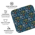 thumbnail image 3 of Honeii Bicycle Colorful print Leather Coaster Set of 4, ideal for safeguarding your furniture from drinks spills and effortless cleanup-Square, 3 of 6