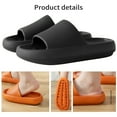 thumbnail image 4 of Zapatillas de casa, sandalias antideslizantes de EVA, zapatillas de suela gruesa con punta abierta para parejas, negras, adecuadas para el tamaño 41-42 2 piezas kenally  AP001383-07B, 4 of 7