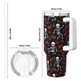 thumbnail image 4 of Pofeuu Skeleton with Roses Print 40oz Ice Bully With Handle And Straw Stainless Steel Vacuum Insulated Cup And 2 In 1 Straw Lid, 4 of 8