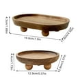 thumbnail image 3 of NOVELAR Natural Wood Decorative Tray, Oval Shape 7.8 in Long, Rounded Edges for Safe Handling, Ideal as a Centerpiece for Dining Tables or Vanity Countertops, 3 of 7