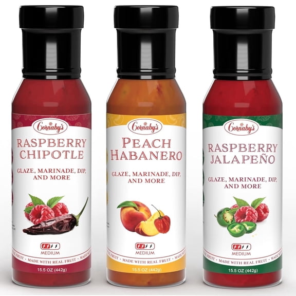 Cornaby’s 3 Pack Savory Sauce (14.9 oz.) |Grilling Sauce for Chicken, Steak, Burgers, Fish, or Ribs | All-Natural, Vegan & Gluten-free