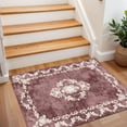 thumbnail image 3 of 2x3 Entryway Rug Bathroom Rugs for Front Door Bedroom Kitchen, Washable Vintage Print Carpet, Floor Mat with Non Slip Backing, 3 of 8