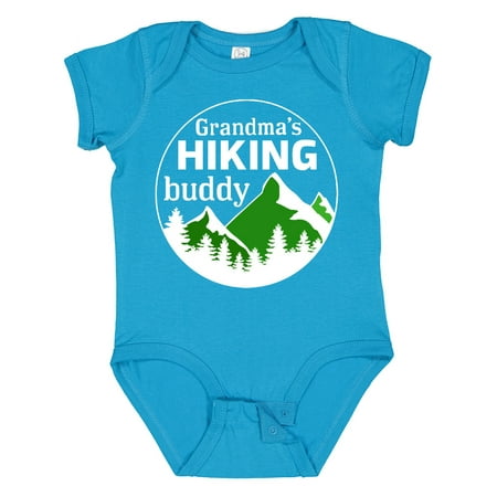 

Inktastic Grandma s Hiking Buddy with Mountains and Trees Gift Baby Boy or Baby Girl Bodysuit