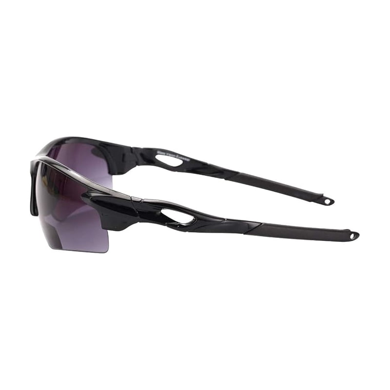 "The Allstars" 3 Pair Assortment of Bifocal Sport Wrap Reading Sunglasses for Men and Women - Black/Black - 1.50