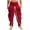Burgundy, variant on Mens Harem Pants Satin Dhoti Yoga Beach Baggy Trousers Summer Boho Alibaba Hippie Pants Black M