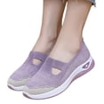 thumbnail image 2 of YOUYEDIAN Orthopedic Shoes for Women Fashion Slip On Round Toe Versatile Sport Comfy Sneakers Breathable Mesh Soft Casual Walking Shoes, 2 of 5