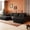 Black, variant on 135.4" Large Cloud Modular Sectional Couch with Ottoman, Minimalist Upholstered Couches, Comfort U Shaped Sofa for Living Room,Deep Seat Corner Couch,No Assembly Required (Grey,Left Facing Chaise)