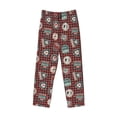 thumbnail image 2 of Vsdgher Mountain Adventure Badges Print Mens Pajama Pants Sleep & Lounge Pants, PJ Bottoms With elastic waistb and Pockets, 2 of 5