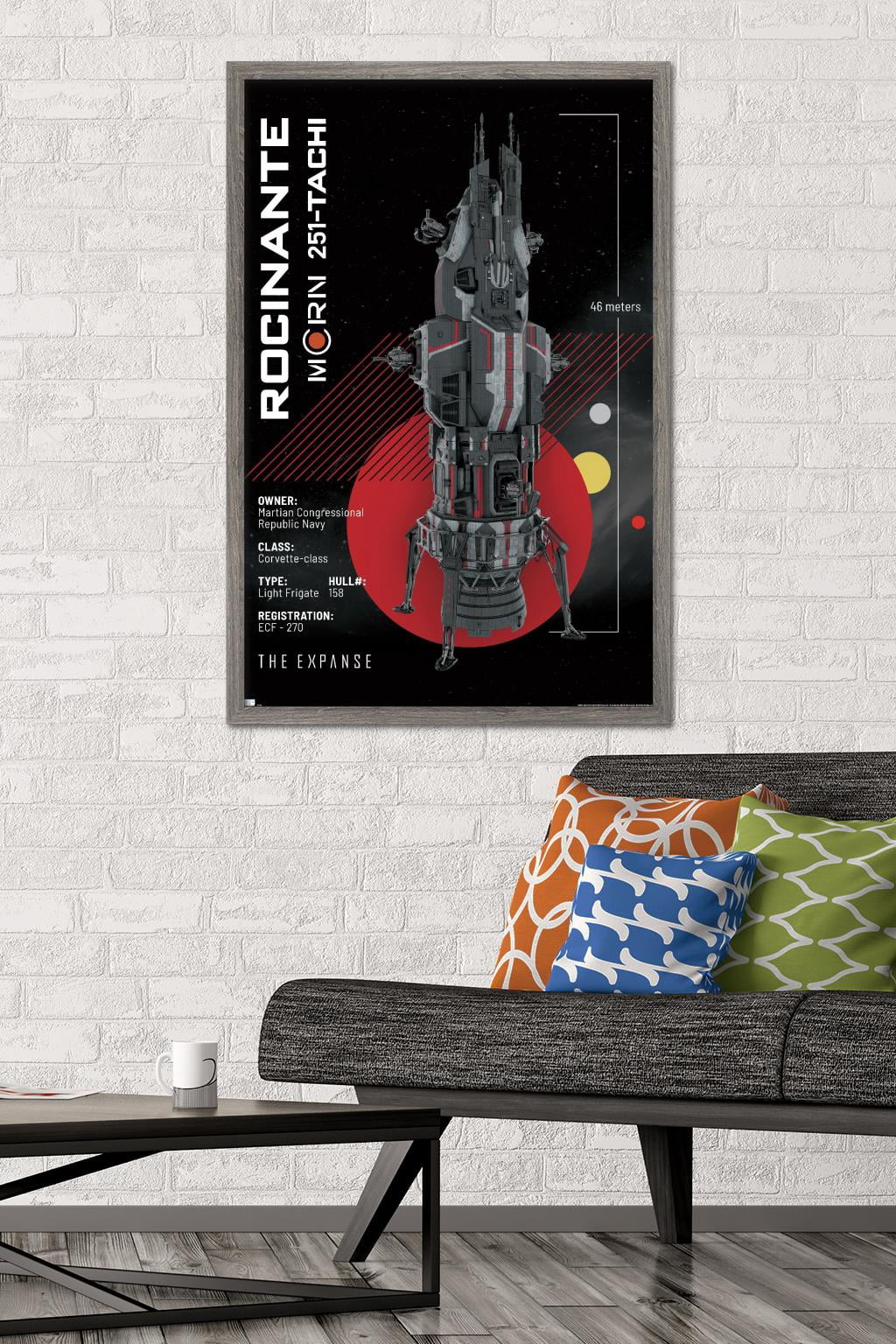The Expanse - Roci Ship Wall Poster, 22.375" x 34", Framed