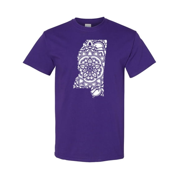 Inktastic Mississippi Silhouette Mandala T-Shirt