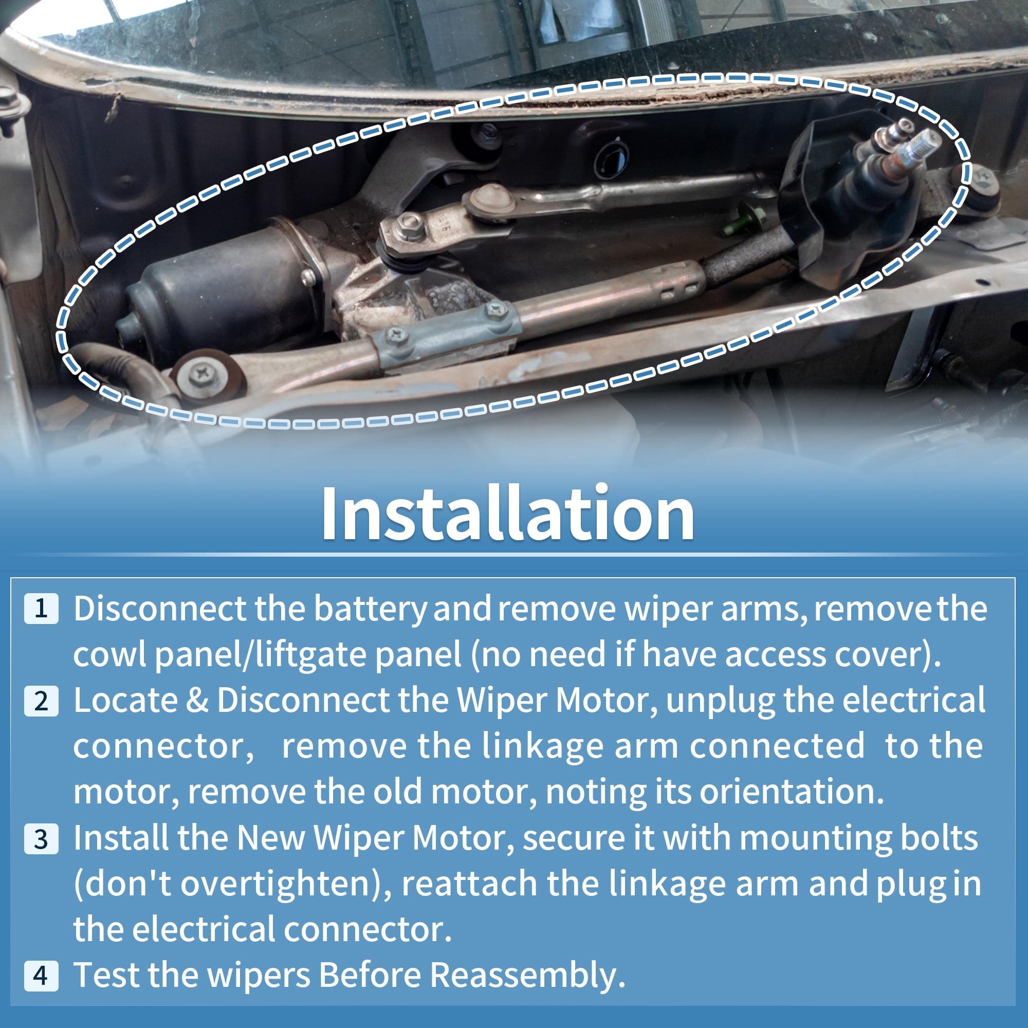 Unique Bargains Windscreen Wiper Motor for Mini Cooper R50 R56 Countryman R60