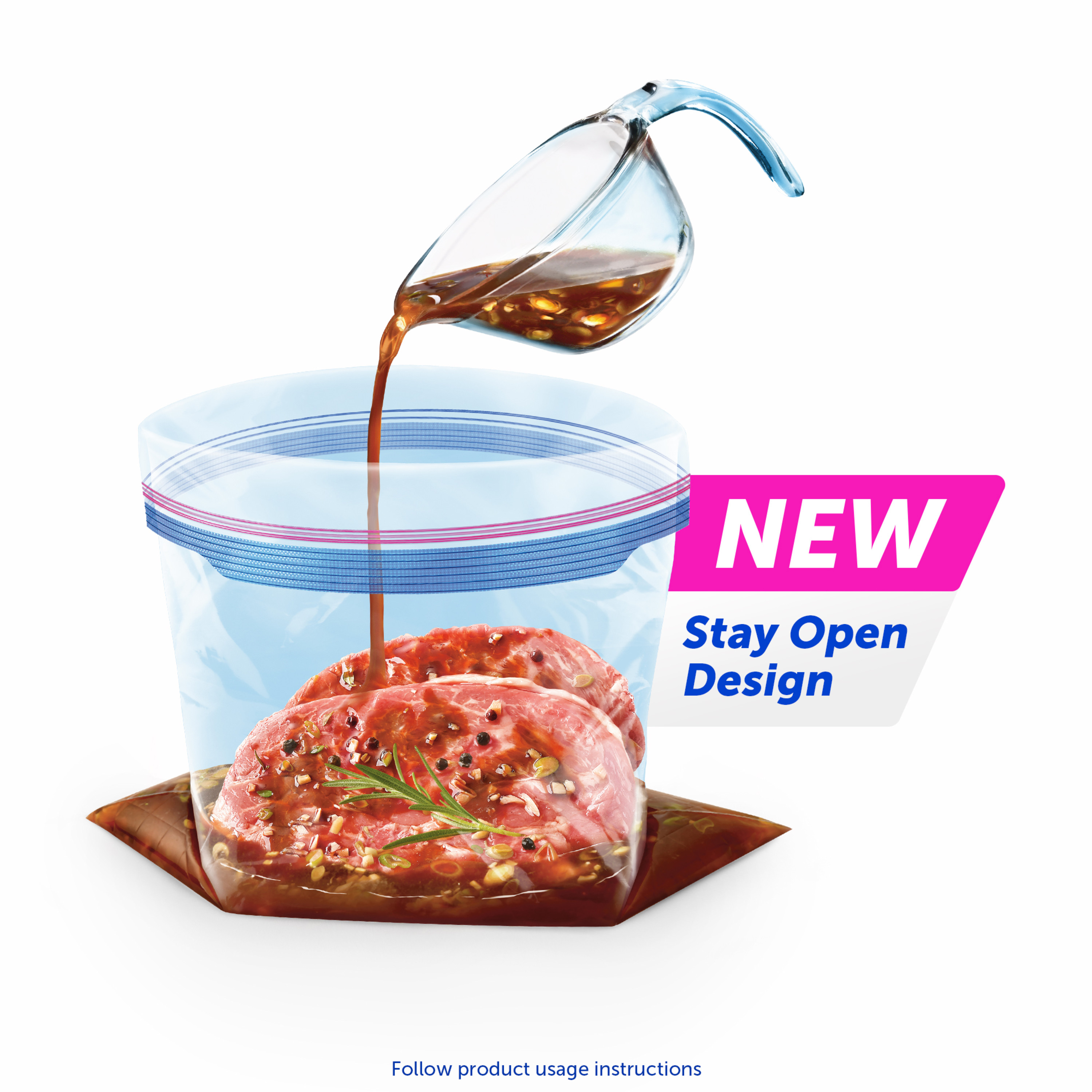 Ziploc® Brand Freezer Bags with New Stay Open Design, Quart, 75 ...