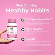 MaryRuths Vegan Collagen Boosting Gummies for Hair, Skin & Nail Health, Sugar Free, Watermelon Flavor, 90 Count