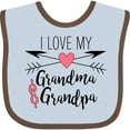 thumbnail image 3 of Inktastic I Love My Grandma and Grandpa Heart and Arrows Boys or Girls Baby Bib, 3 of 4