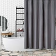 thumbnail image 3 of Hiroekza Gray Shower Curtain Fabric Plain Color Thickened and Polyester Bathroom Partition Curtains and Door Curtains Bathroom Curtain, 3 of 3
