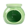 thumbnail image 2 of Quemador de aceite aromático, portavelas, difusor perfumado, incensario, calentador de aceite de Color sólido, quemador de aceite esencial de cerámica Verde, 2 of 8