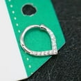 thumbnail image 3 of EOEMY 1X Sterling Silver Cz Daith Hoop Helix Ring Cartilage Piercing Earring A4007-Silver, 3 of 6