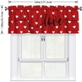 thumbnail image 4 of Valentine''s Day Kitchen Curtains Red 54"x18" Love Heart Valance Curtains for Window Romantic Valentines Small Window Treatment Rod Pocket Valances for Living Room Bedroom Decor, 4 of 7