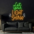 thumbnail image 4 of Glowneon Let Your Light Shine Neon Sign, Let Your Light Shine Led Sign, Christmas Quotes LED Light, 4 of 5