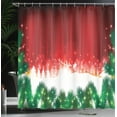 thumbnail image 4 of Ambesonne Christmas Shower Curtain, Xmas Theme, 69"Wx70"L, Red Green White, 4 of 5