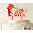 thumbnail image 1 of "You And Me" Wedding Cake Topper Silhouette Custom Couple Cake Topper Cake Decorations Option Available 6"-7" Inches Wide, 1 of 1