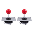 thumbnail image 1 of 2X Joystick Rouge 8 Manette pour Jeux d'Arcade Nouveau, 1 of 8