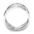 thumbnail image 3 of Womens Silver Rings High polished (no plating) Stainless Steel Ring with AAA Grade CZ in Clear DA381, 3 of 5