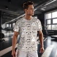 thumbnail image 3 of Wukai Puppy Print Men's Short-Sleeved Mesh T-Shirt,Quick-Dry Short Sleeve Workout T-Shirt-Small, 3 of 8