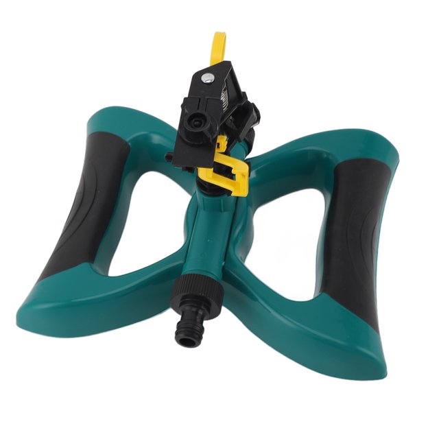 Garden Sprinkler, Large Area Coverage Easy Installation Lawn Sprinkler G1/2 Caliber Automatic Rotating With Base For Deck