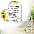 thumbnail image 5 of Aunt Birthday Gifts, Unique Acrylic Heart Sign Plaque,Thank You Gifts for Aunts,Desk Decoration for Auntie's Birthday, Christmas, Wedding, Mother's Day, Gift for Aunt from Nephew Niece, 5 of 6