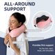 thumbnail image 4 of Almohada de viaje SKYTRAX COMF de espuma viscoelástica con capucha rosa, 4 of 8