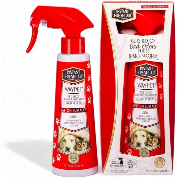 Waypet Pet Urine Enzyme Cleaner, Odor Eliminator & Stain Remover - Neutralizes Odors Fast & Cleans Stains from Cats & Dogs - Use on Carpet, Furniture, Floors - 10.1 Fl Oz