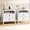 White, variant on Amadwell Nightstand with Charging Station, Bedside End Table with 2 Drawers & Storage for Bedroom, Black
