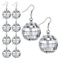 thumbnail image 2 of Yesbay 1 Pair Disco Spherical Earrings Retro 1970s European Style Mirror Balls for Women And able And Chic Accessories, 2 of 7