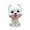 White Pomeranian, variant on Wobble Shaking Head Dog Dolls Ornaments Resin Bobblehead Husky Poodle Pomeranian Toys Home Dashboard Decoration Accessories