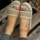 thumbnail image 4 of Amzcrzy Zapatos de mujer,Zapatos de mujer,Zapatillas de mujer, Sandalias de estilo étnico para mujer, suela gruesa, con boca de pez, pantuflas de cuerda color caramelo Sandalias Mujer Zapatillas De C, 4 of 7