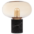 thumbnail image 1 of Bouclair Black Marble & Amber Glass Table Lamp, 1 of 4