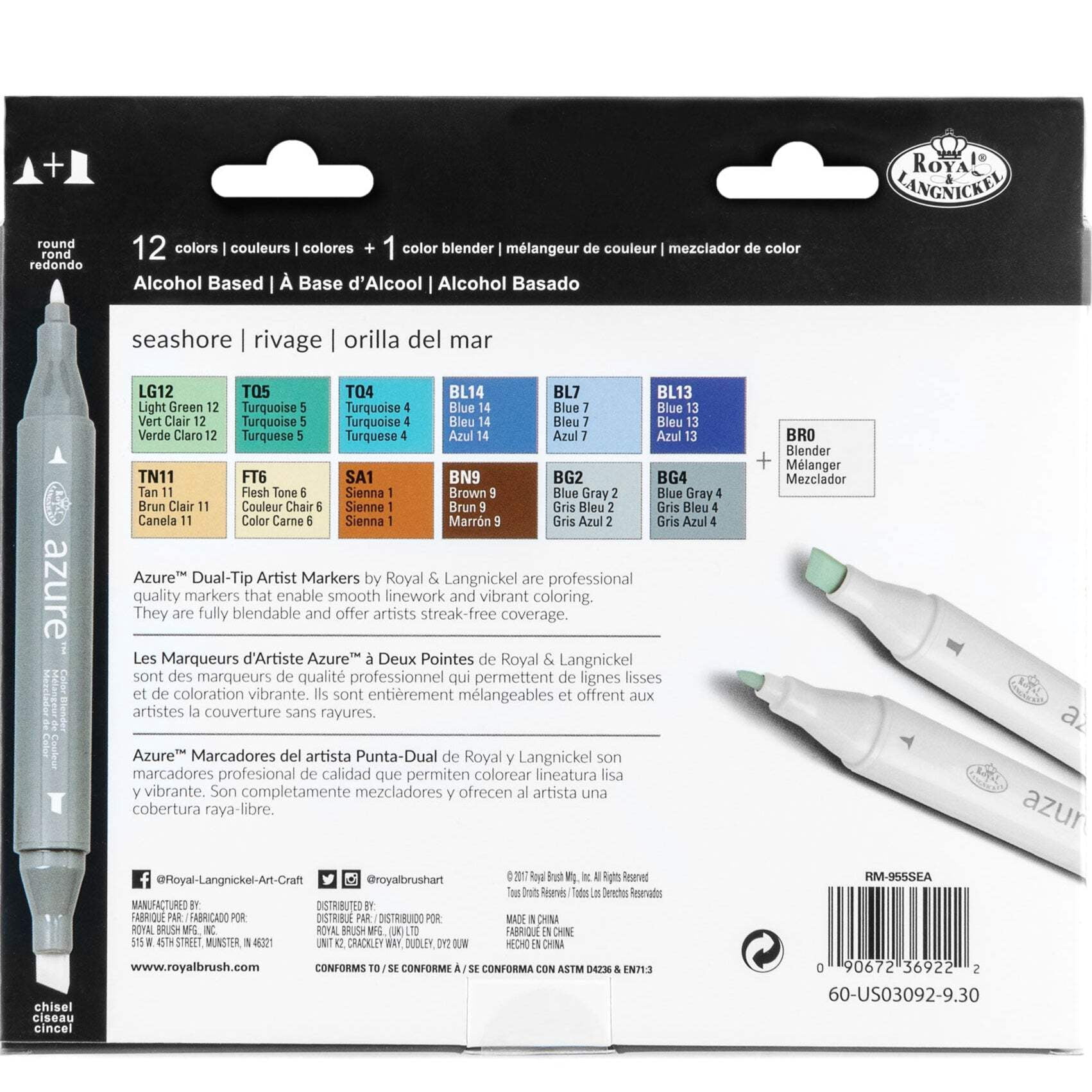 Royal & Langnickel Azure™ 13 pc Seashore Color Marker Set