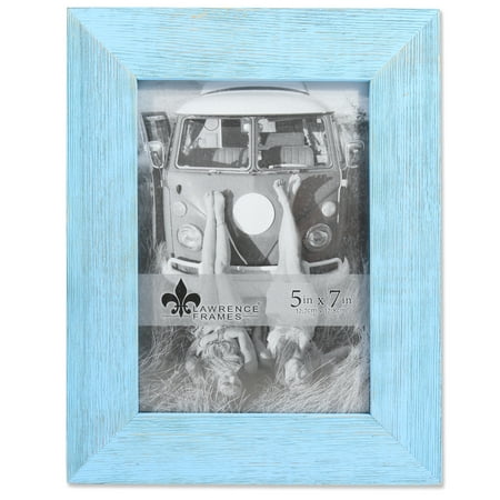 Blue Color Frame - 5x7 Sarasota Weathered Robins Egg Blue Wood Picture Frame