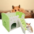 thumbnail image 4 of Walbest Pet Deluxe Dual-Layer Villa,Wooden Double Decker Hamster House with Stair Pet Home Hideout Exercise Toys for Squirrels Gerbils Hamsters Golden Bears Small Animals, 4 of 7